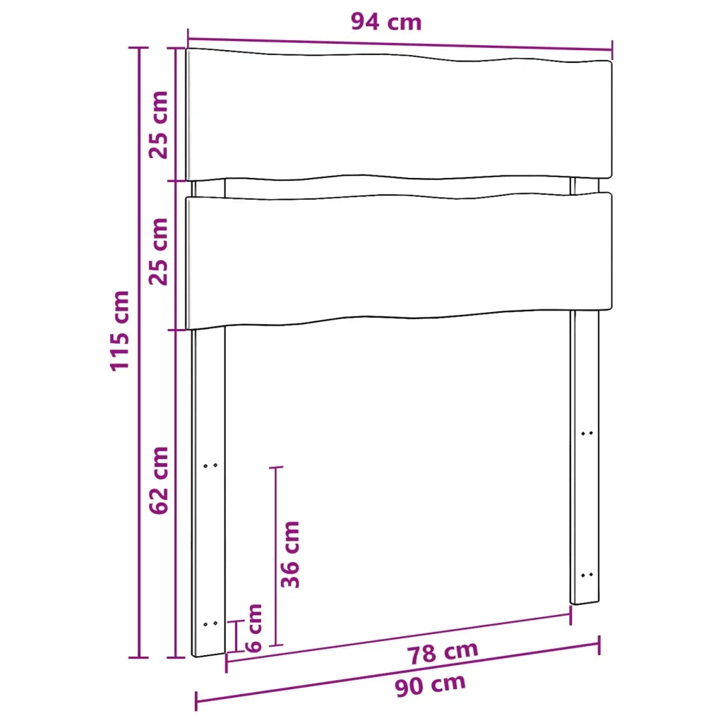 Testiera con bordo vivo ROSTOCK Naturale 90 cm 903303