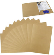 Pacchetto di 12 cartelloni per documenti in carta da carteggio, formato A4, cartellone di presentazione con tasche per carte, cartellone di archiviazione, cartelloni per applicazioni, set di cartelloni in carta per ufficio, scuola, azienda e casa.
