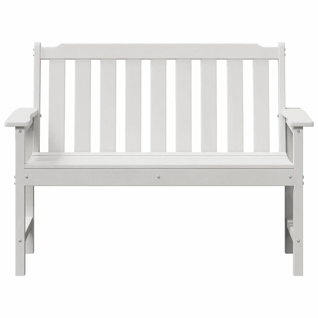 Panchina da Giardino | Panca da Giardino Bianco 120 x 59 x 88 cm HDPE