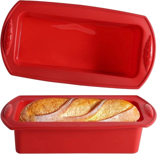 Set di 2 stampi in silicone antiaderente per pane, torta, meatloaf, brownies - 27,5 x 21,5 x 6,5 cm