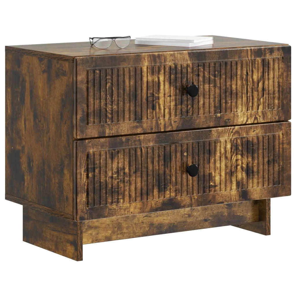 Armadio da Notte Rovere Fumo 62 x 34,5 x 47,5 cm 893860