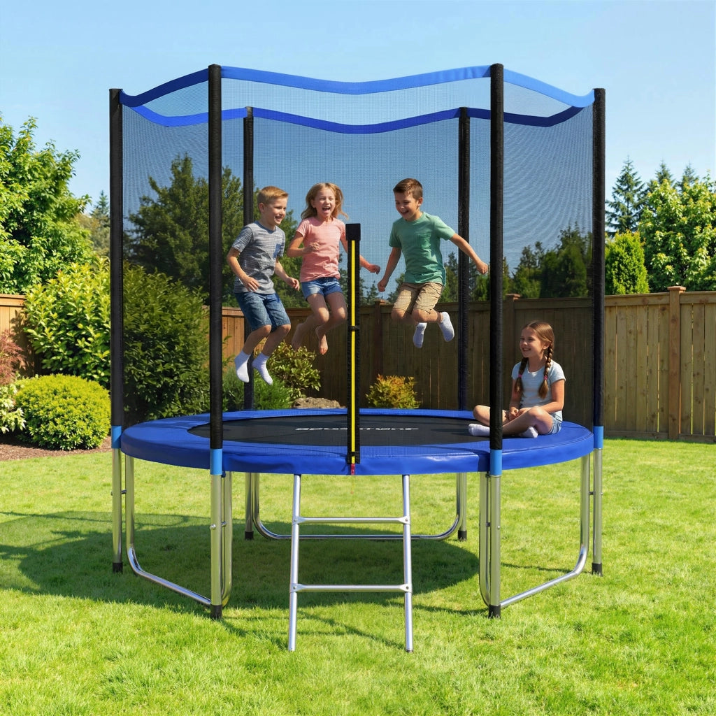 Trampolino da giardino 305 cm con rete ¨C zephmum ¨C Grigio