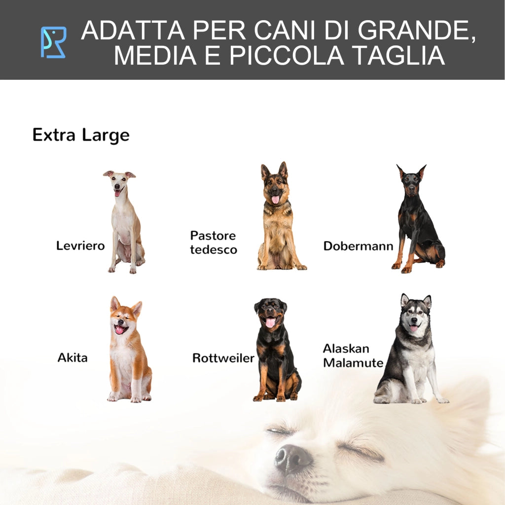 Gabbia per Cani Pieghevole a Doppia Porta ¨C zephmum ¨C Grigio Scuro 125x76x81cm