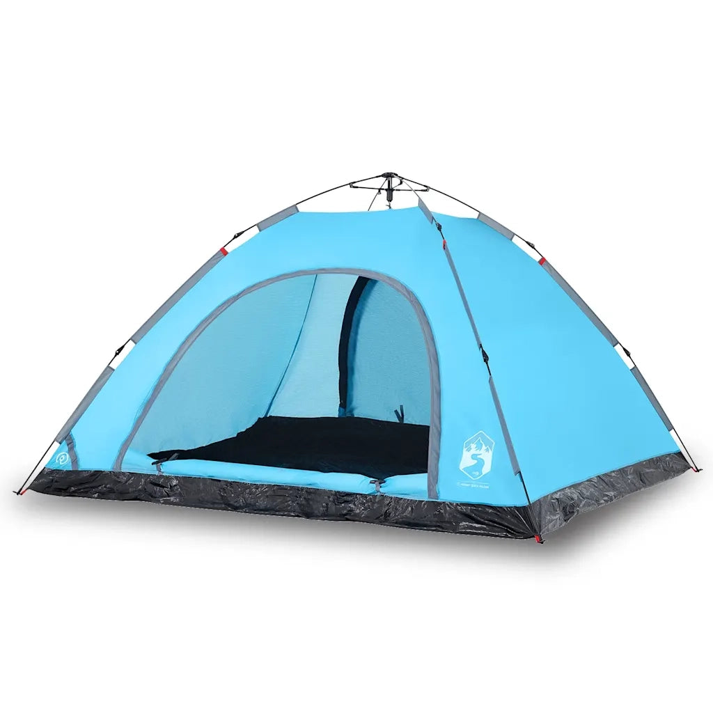 Tenda da Campeggio 5 Persone-Tenda per Escursionismo Blu a Rilascio Rapido
