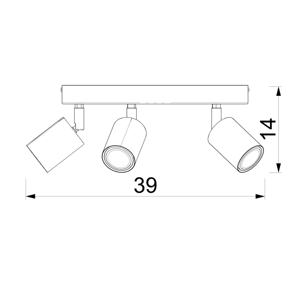 Plafoniera Fun Luminex bianca 5xGU10 orientabile