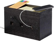 Pannello di caricamento multipla box per cavi gestione dei cavi - nascondere i cavi - 3 contenitori - 165x255x14cm nero