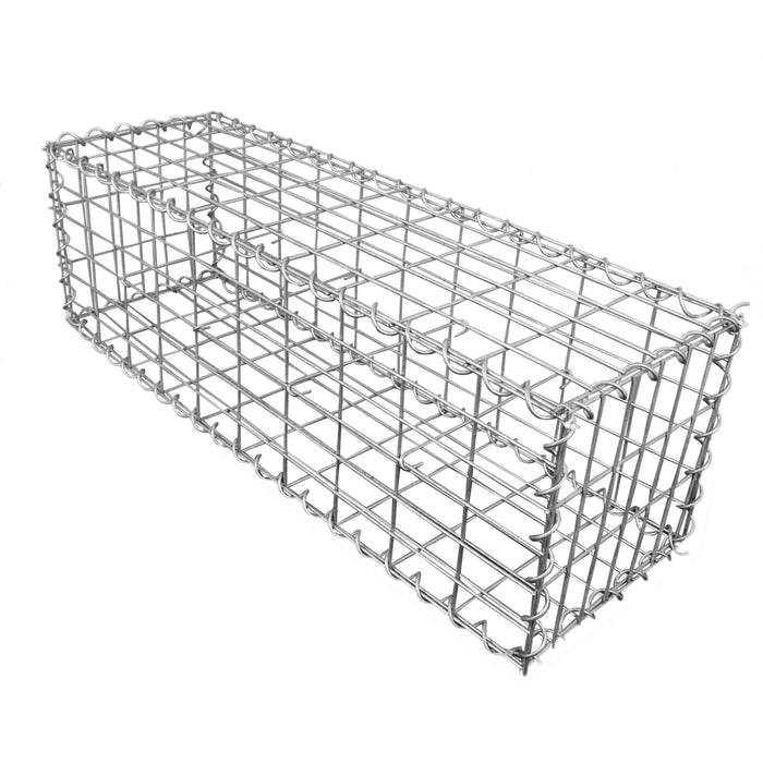 6 Gabbioni per Sassi da Giardino e da Esterno 100cm x 30cm x 30cm in Acciaio