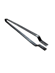 Pinza per Camino in Ferro, 48 cm, Nera, Artigianale, per Gestione Fuoco e Legna