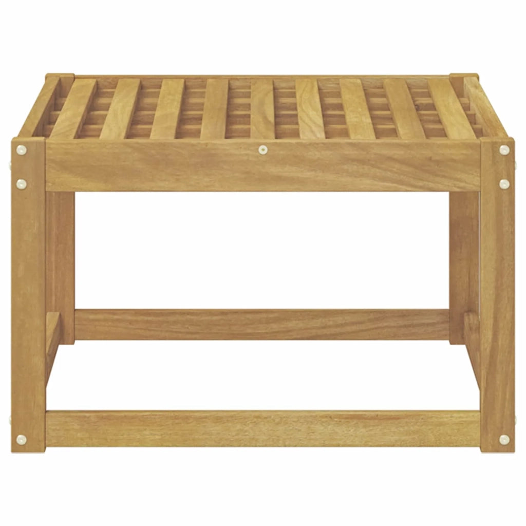 Poggiapiedi da esterno Legno di Acacia Massello Bianco