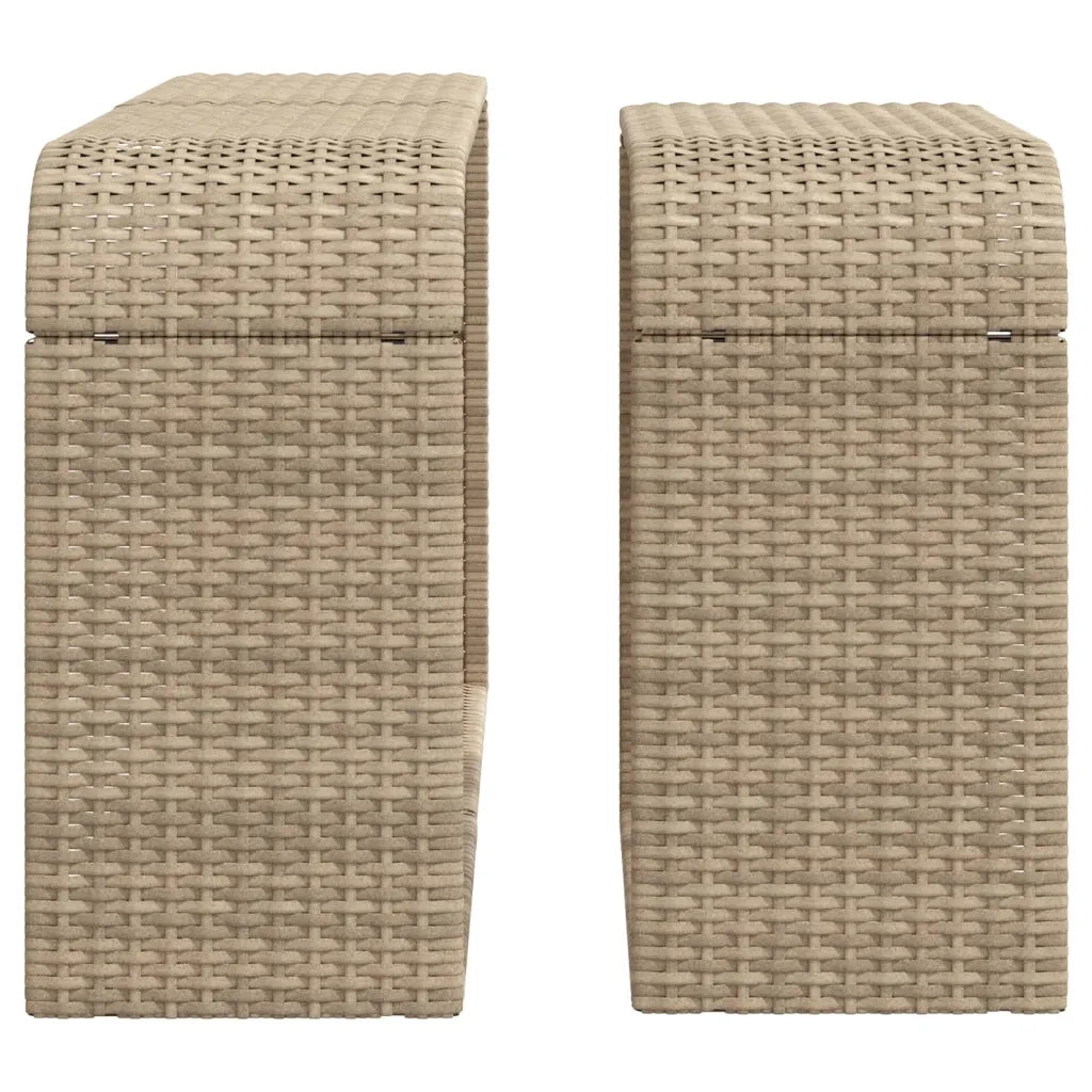 Scaffali Portaoggetti 2 pz Beige in Polyrattan CFW7483487