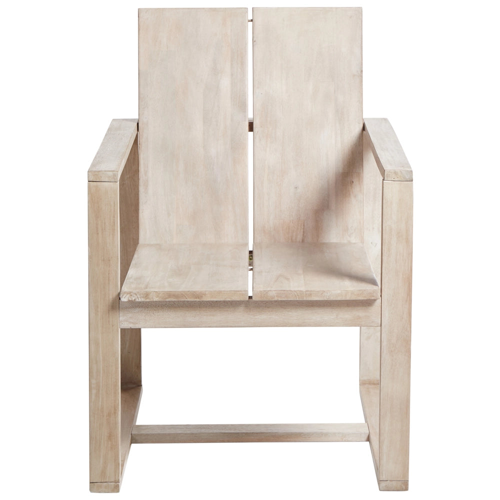 Set da pranzo da giardino rustico per 6 persone composto da tavolo sedie con braccioli e cuscini  bianco sporco stile rustico