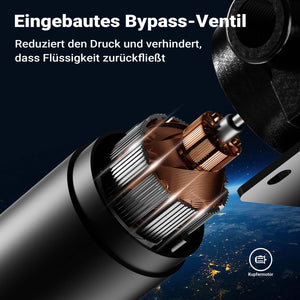 Pompa travaso carburante 12 V 75 W, Pompa travaso gasolio/benzina, 14 l/min, 3200 giri/min, con accessori