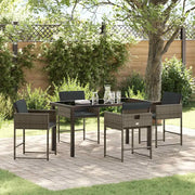 Set da Pranzo per Giardino 5 pcs Grigio polyrattan 3380722