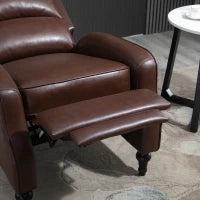 Poltrona Relax Reclinabile 90° e 150° Manuale per TV, Soggiorno, Camera, Design Moderno in Pelle 73x86x104cm