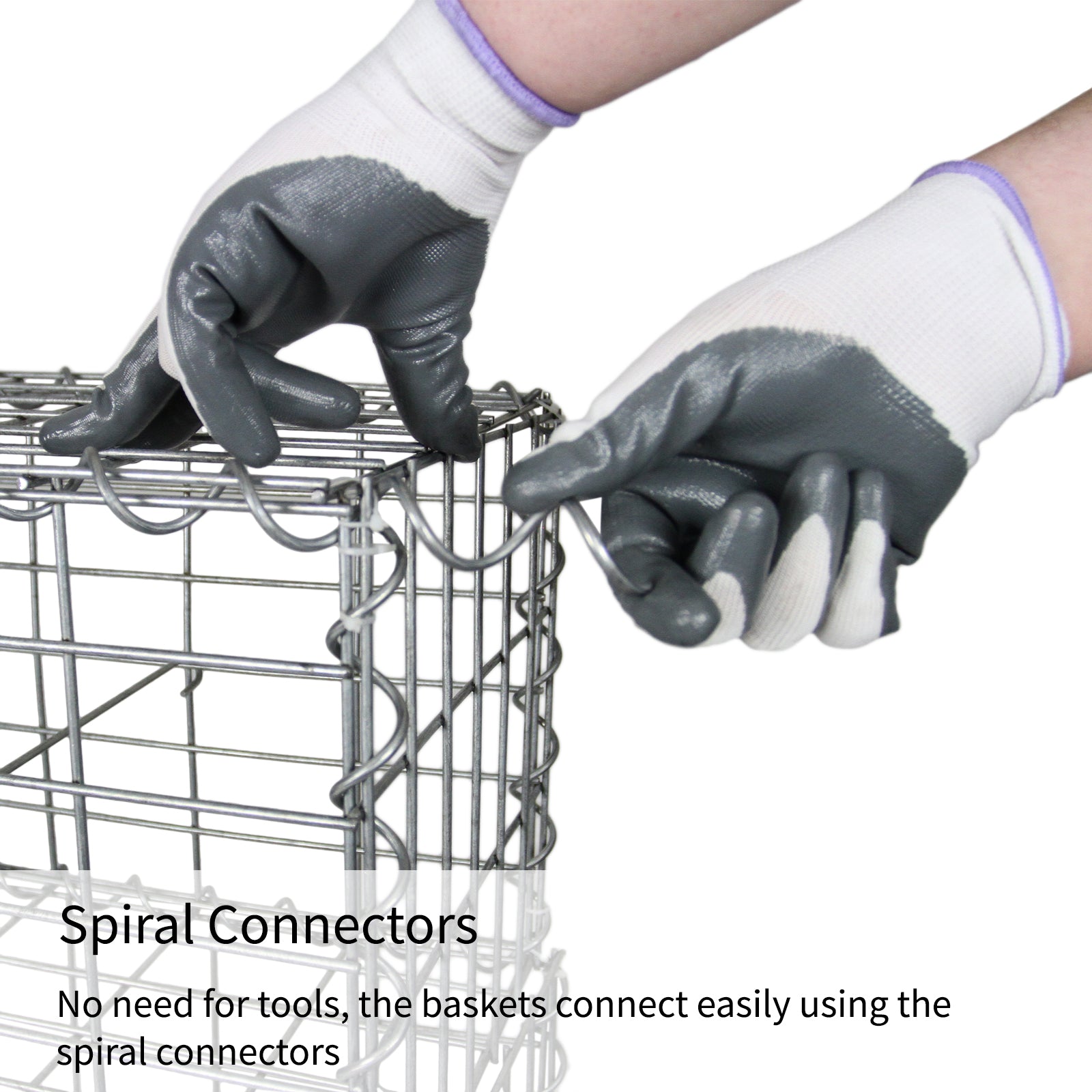 Gabbioni Metallici Zincati Gabbioni da Giardino da Giardino - 100x95x30cm - 4 pezzi