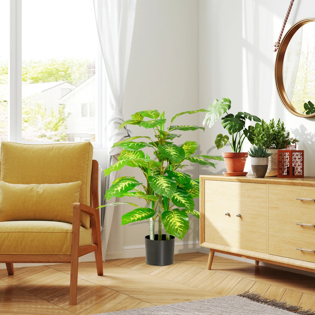 Pianta Artificiale ¨C Xylo ¨C Vaso Cemento 95cm Verde Indoor Outdoor