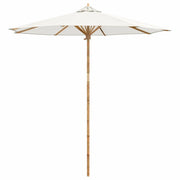 Ombrello | Parasol da giardino Bianco Crema ? 240 x 260 cm Bamb¨´