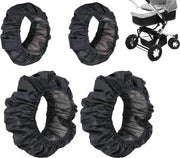 4 pezzi - Coperture ruote per bambini - Accessori per passeggini - Coperture ruote per passeggini - Coperture ruote per carrozzine - Impermeabili - Resistenti all'acqua e al sporco - Protezioni ruote per passeggini