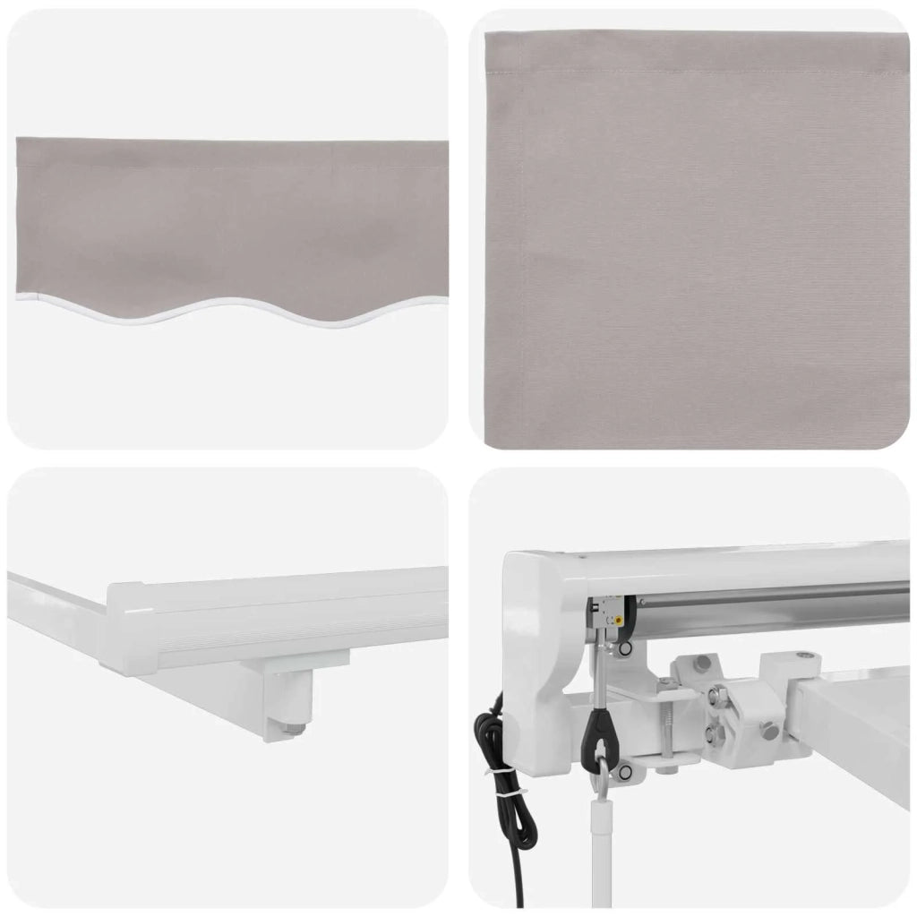 Tettuccio Elettrico Retrattile Grigio Chiaro 4,5 × 3 m