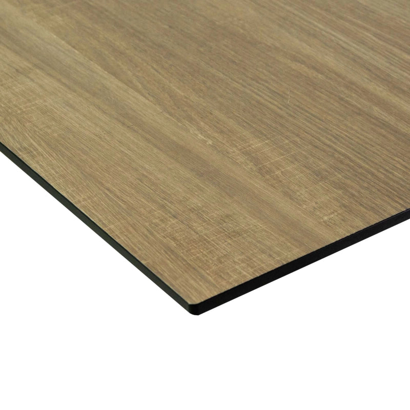 Top tavolo hpl effetto legno naturale quadro cm 69x69x1