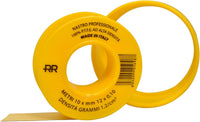 Nastro p.t.f.e. giallo professionale per gas 12mm x 10m