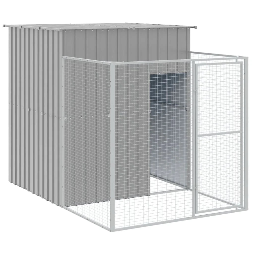 Cuccia per cani con recinto chiaro 165 x 1271 x 181 cm grigio 02_0043496