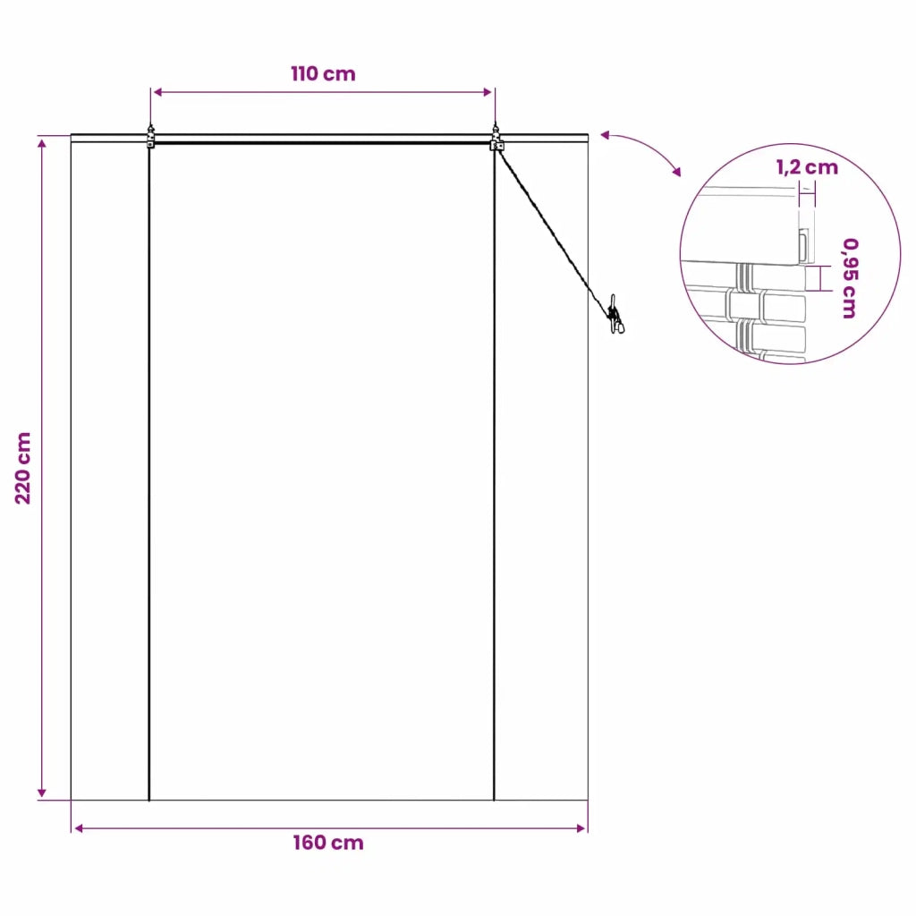Tenda a rullo Marrone 160 x 220 cm Bambù 42039777