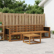 Set di divani da esterno 4 pz Naturale Legno di Acacia Massello 3384960