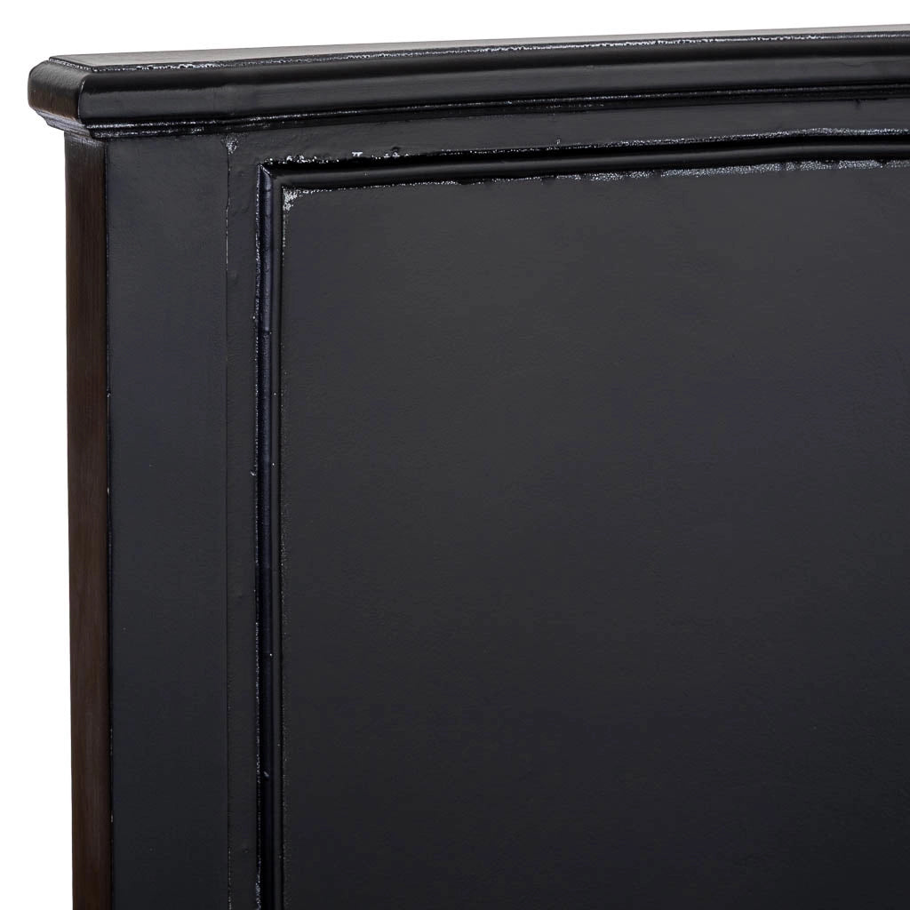 Testiera in legno nero, 150x6x130h cm