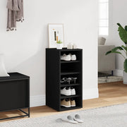 Scarpiera Nera 31,5x35x70 cm in Truciolato 808983