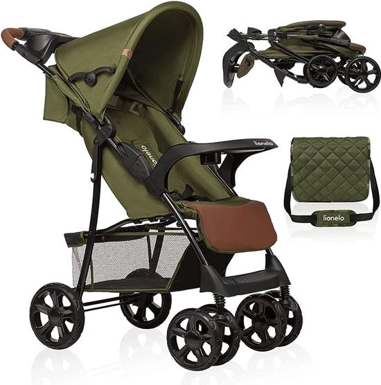 Buggy leggero fino a 15 kg, Carriolo per bambini da circa 6 mesi a circa 3 anni, Carrello con cinture di sicurezza a 5 punti, Regolazione di reclinazione fino a posizione da lettino, Sistema di ripiegamento rapido