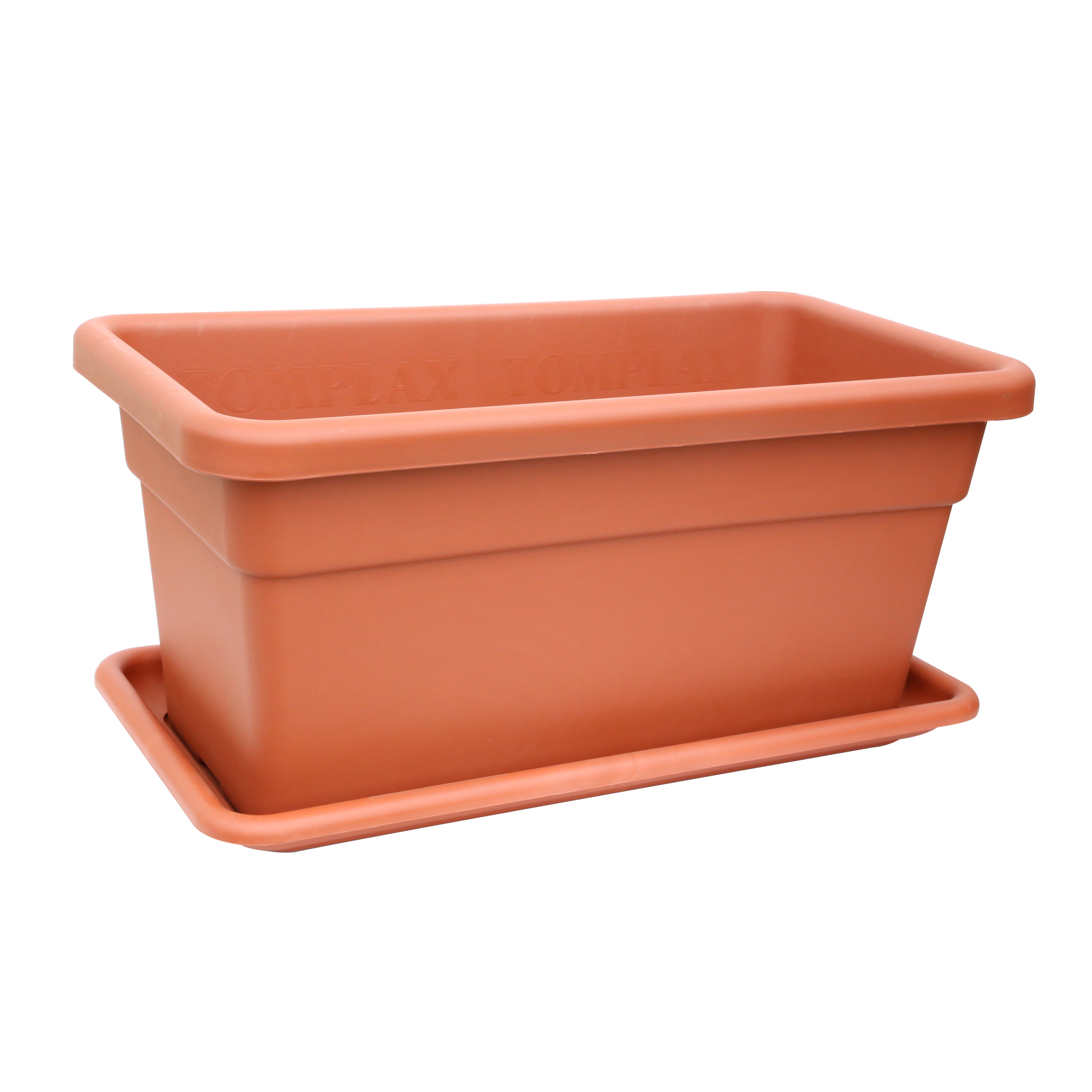 SOTTOVASO COLORE COTTO PER FIORIERA MAXI 60X30X4.5