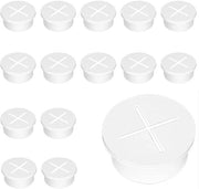 Cavo di ingresso flessibile in silicone - Ideale per l'ufficio - Bianco - Cavo di passaggio - Soluzione per la gestione dei cavi - Adatto per mobili