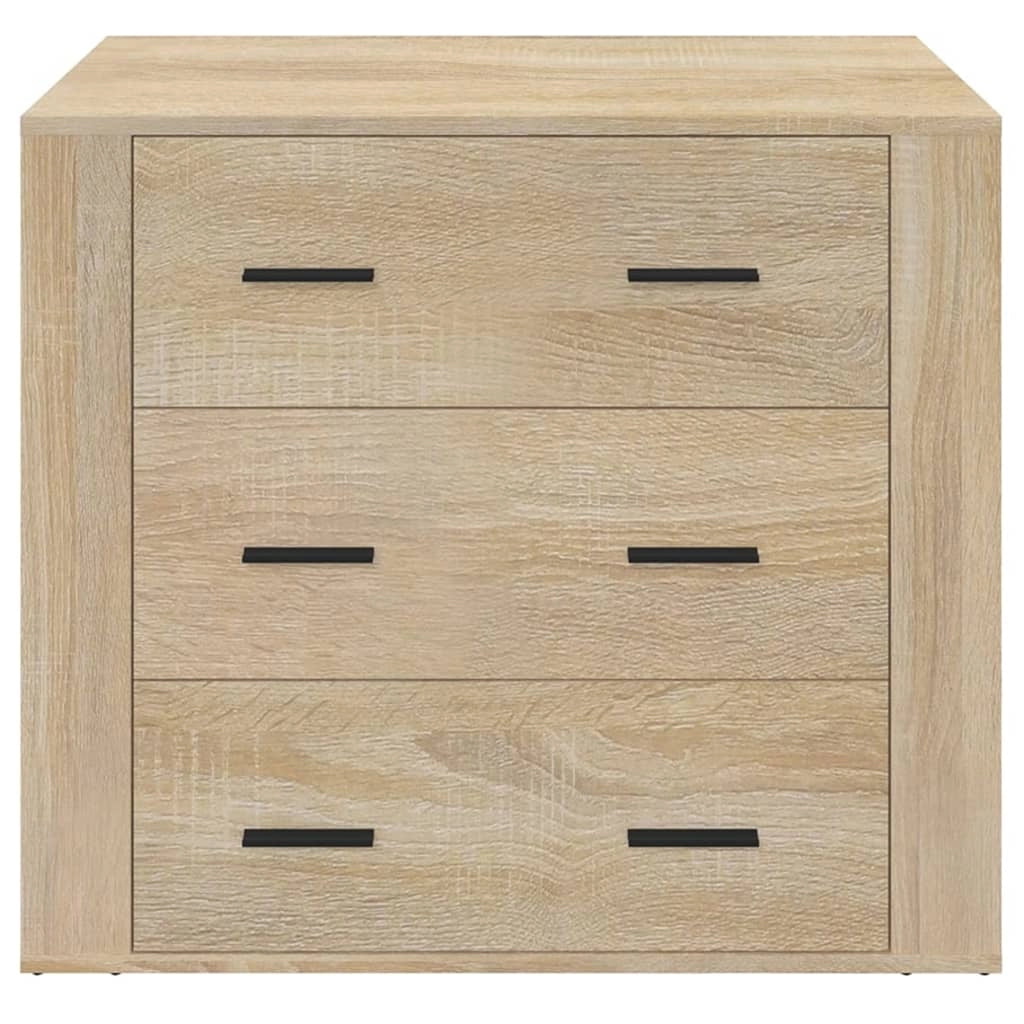 Buffet credenza cassettiera armadio mobile contenitore organizer cucina soggiorno rovere Sonoma 80 x 33 x 70 cm legno ingegnerizzato beige 02_0031717