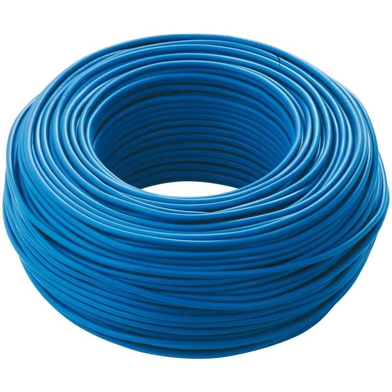 Cavo elettrico cordina unipolare blu antifiamma FS17 1 x 4 mm matassa 100 m