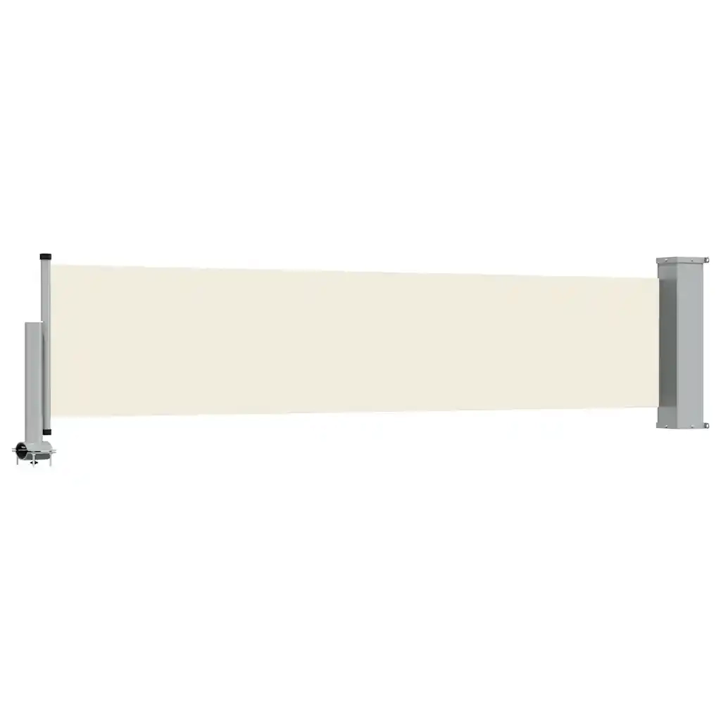 Tenda Laterale Retrattile per Patio-Tenda parasole per balcone 60x300 cm Crema