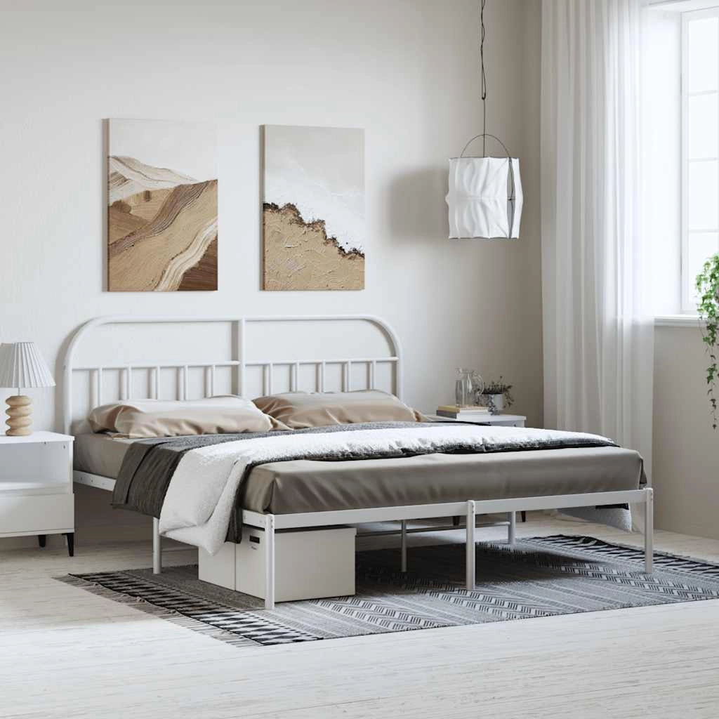 Giroletto con Testiera Metallo Bianco 183x213 cmcod mxl 81513
