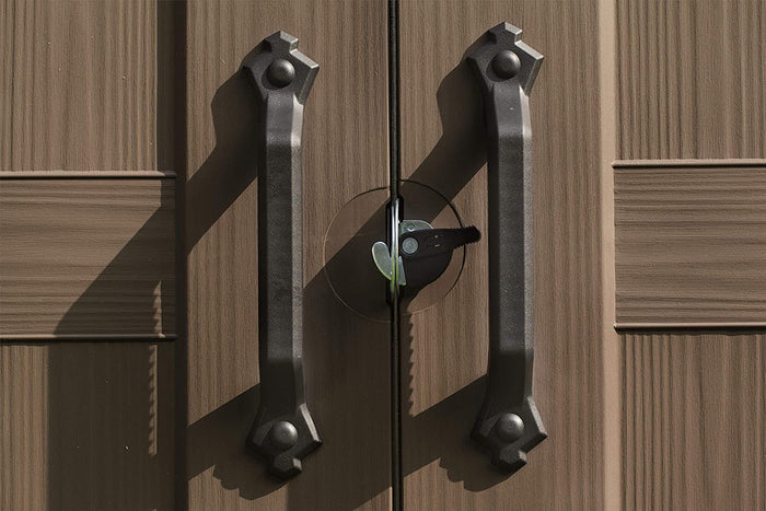 Casetta da Giardino Porta Attrezzi 256,5x182x243 cmin Resina Keter Factor 8x6 Beige