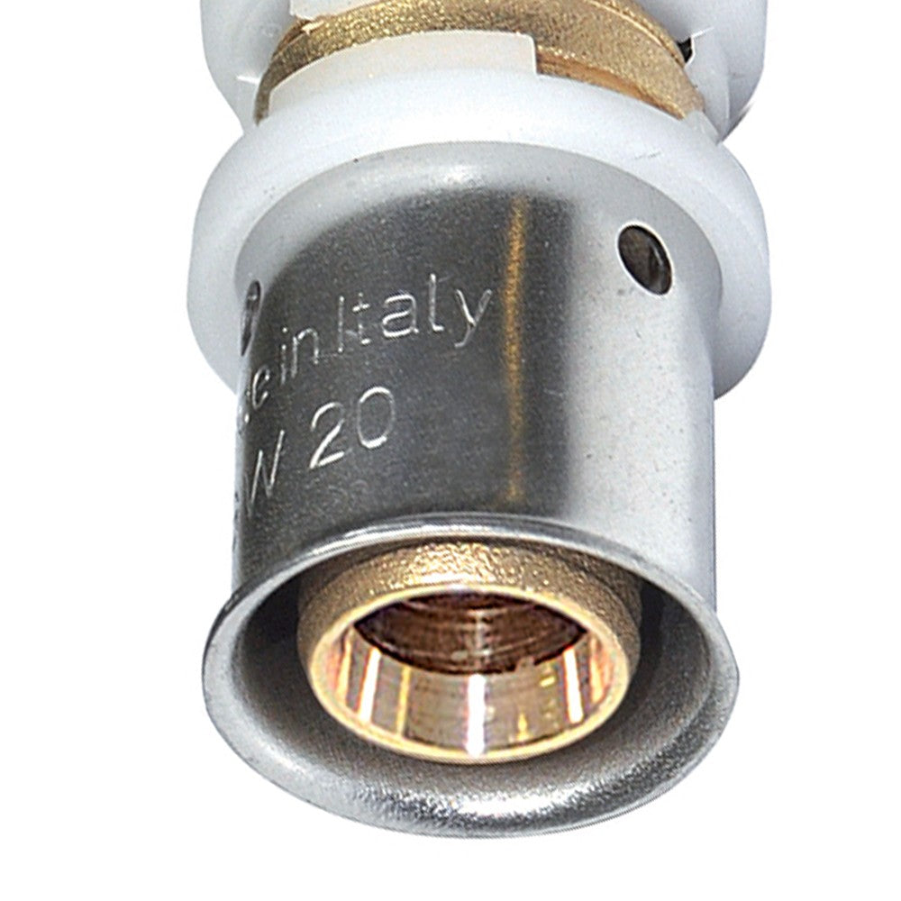 Raccordo diritto intermedio diam.16x20 per multistrato