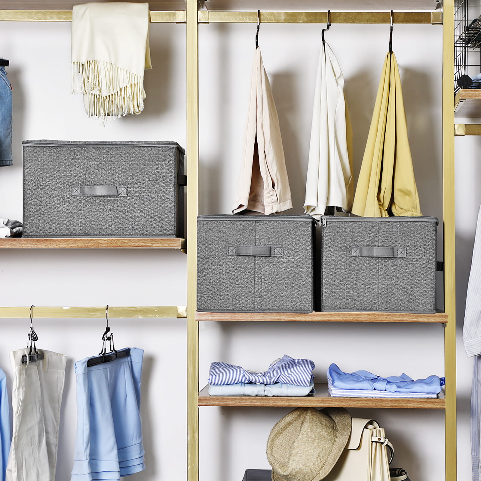 Set organizer per guardaroba VALORA, grigio, 3 pezzi RYZB03G x3