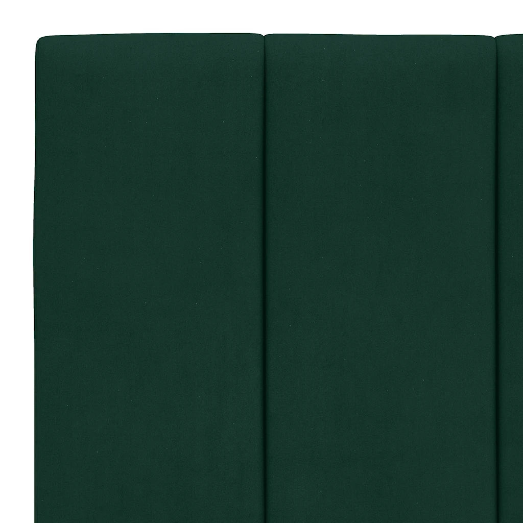 Letto con Materasso Hanko Verde Scuro 100x200 cm in Velluto 3208583
