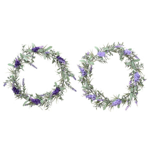 GHIRLANDA LAVANDA D.33XH6CM POLIESTERE 2 COL. ASS.