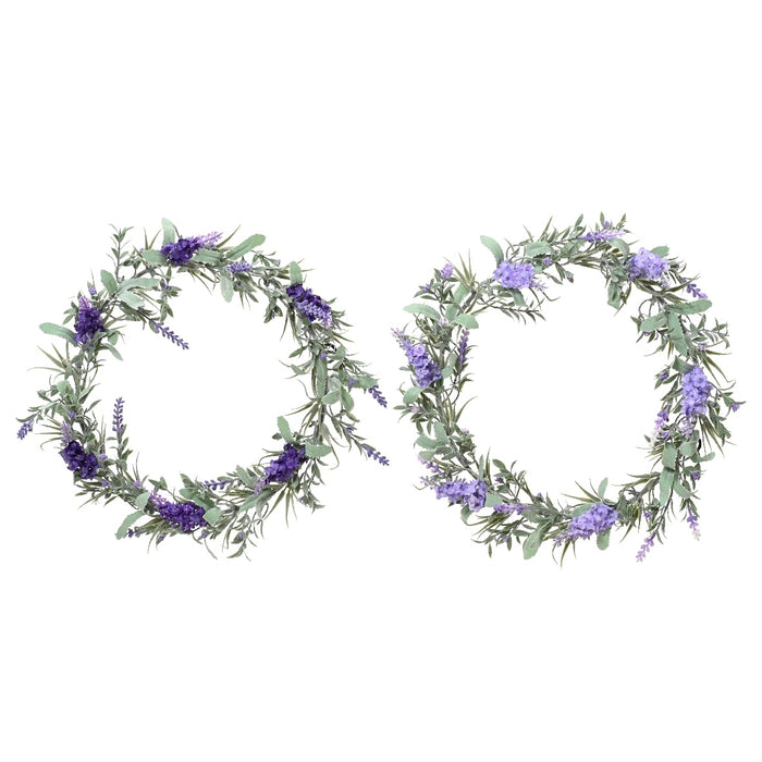 GHIRLANDA LAVANDA D.33XH6CM POLIESTERE 2 COL. ASS.