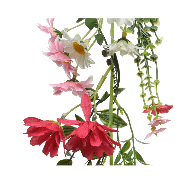 GHIRLANDA CRISANTEMO 16X6XH180CM POLIESTERE 2 COL.