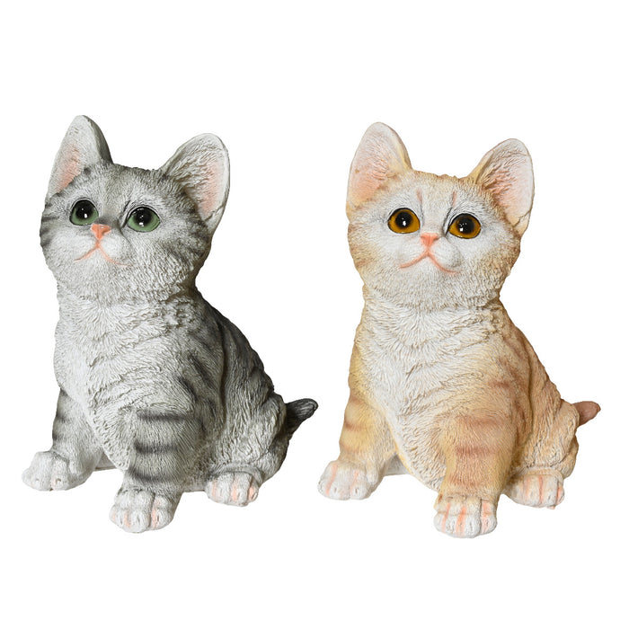 GATTINO IN POLIRESINA 10,5X12XH16,3CM 2COL ASS.