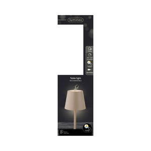 LAMPADA DA TAVOLO LED D.11XH37CM IN PVC BIANCO.