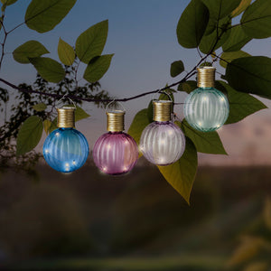 LAMPADINA SOLARE D.8XH11CM IN PLASTICA 4 COLORI.