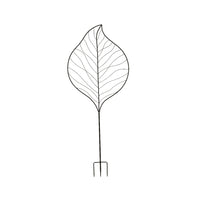 PALETTO FOGLIA IN FERRO 72.5X5XH180CM NERO.