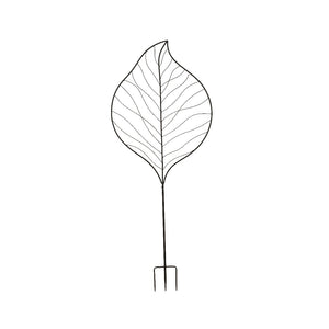 PALETTO FOGLIA IN FERRO 72.5X5XH180CM NERO.