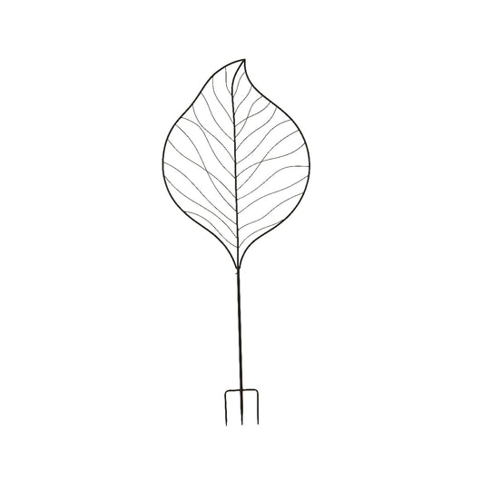 PALETTO FOGLIA IN FERRO 72.5X5XH180CM NERO.